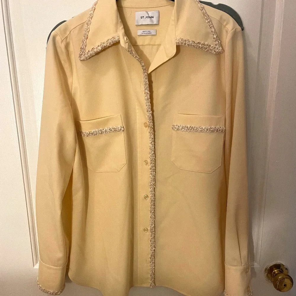 NWOT ST. John Fresca Di Lana Blouse Sz 4